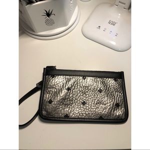 MCM Silver Pouch